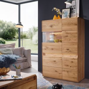 Highboard II Sandgestrahlt, B103 cm H 152 cm