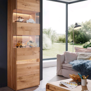 Vitrine I Sandgestrahlt  B 63 cm H 207 cm