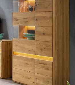 Vitrine II Sandgestrahlt H 207cm B 103 cm